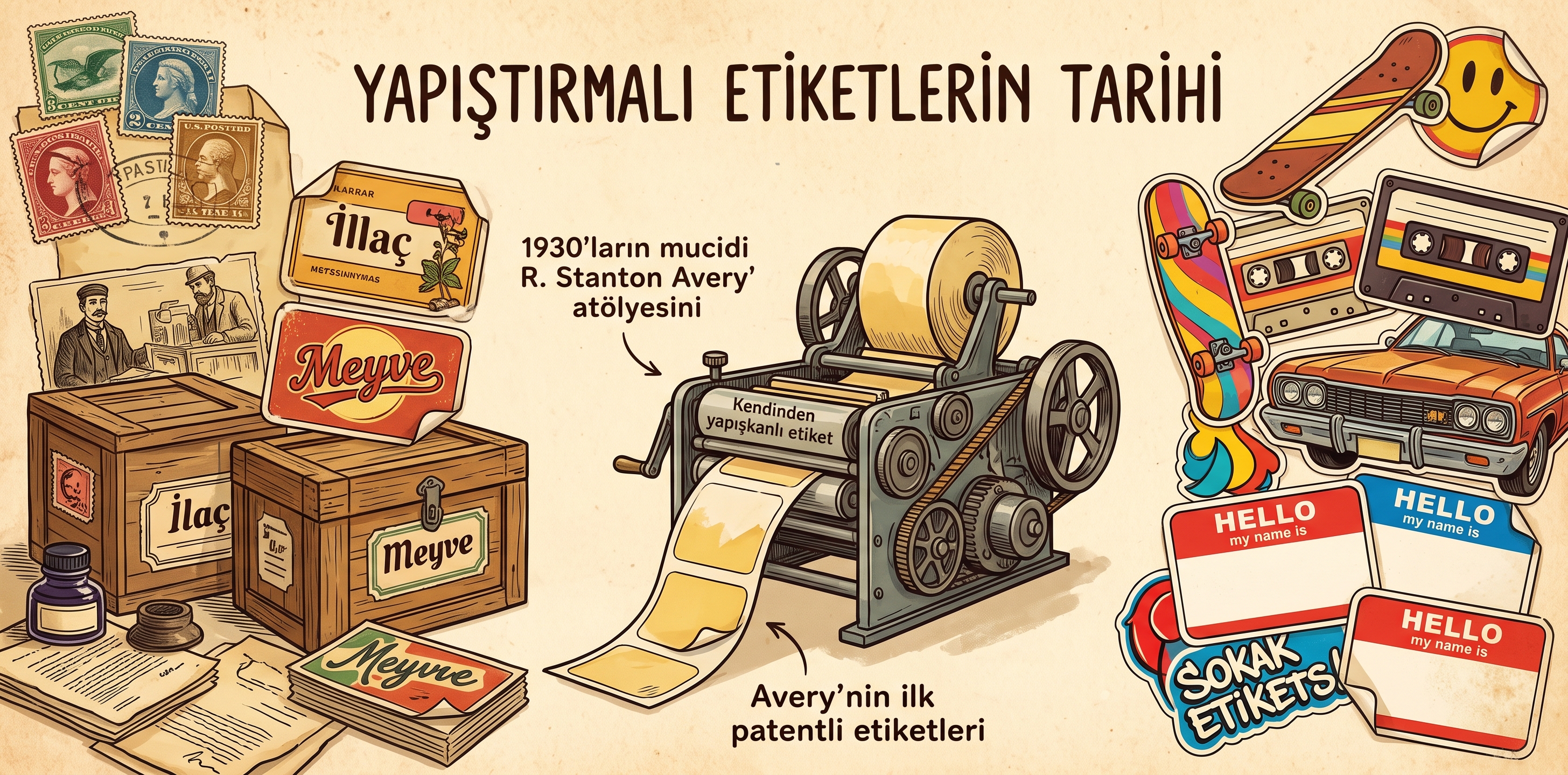 Yapışkanlı Etiketlerin Tarihi